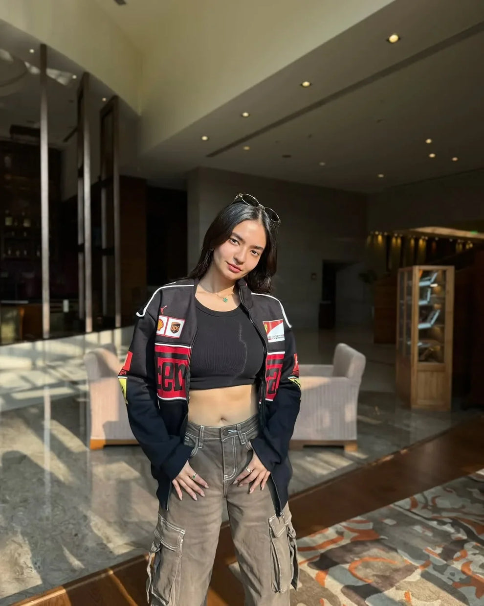 F1 black ferrari premium racing jacket