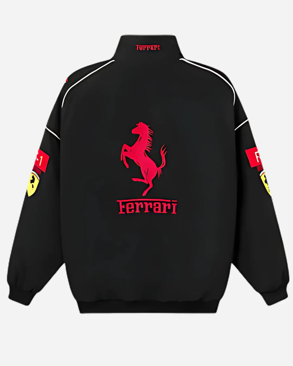 F1 black ferrari premium racing jacket