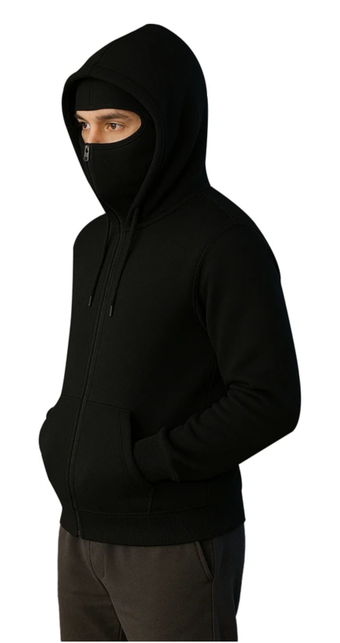 Balaclava ninja  unisex  black hoodie