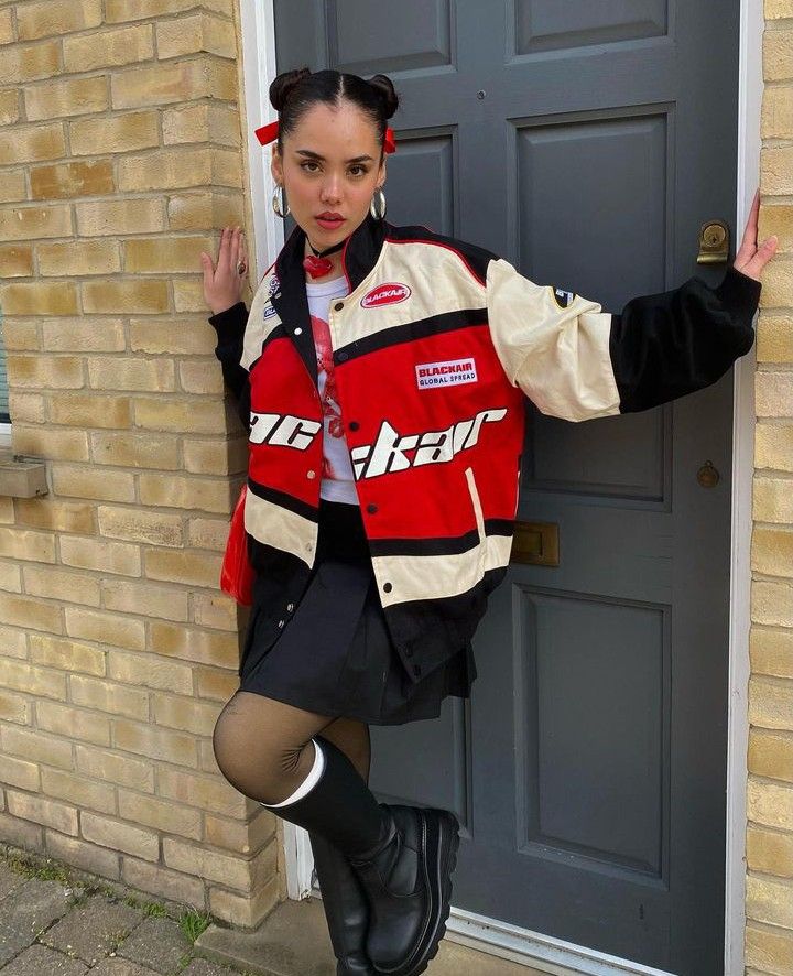 F1 Blackair beige red unisex racing jacket