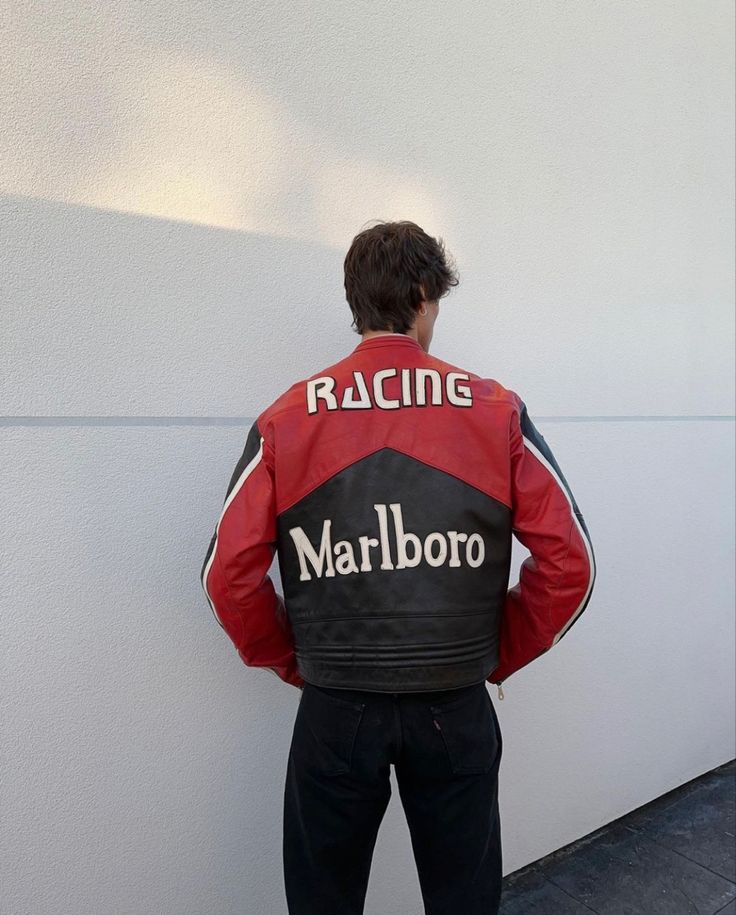Marlboro premium racing jacket black red-unisex motorsport Urbanflexx
